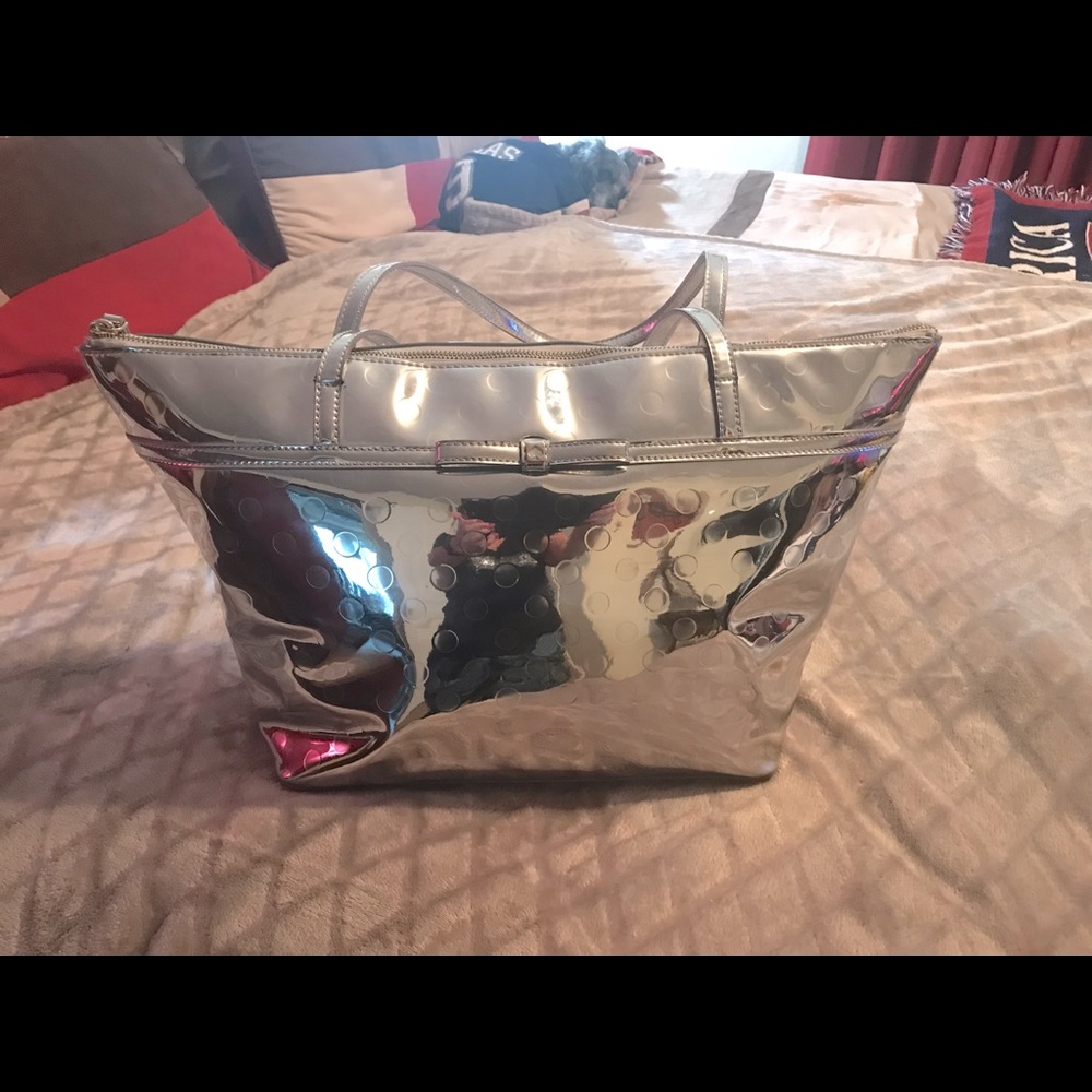 Kate Spade PVC Silver Large Tote lovingly used